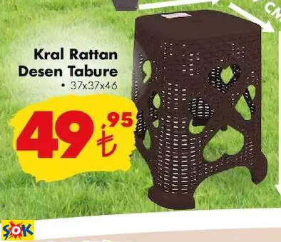 KRAL RATTAN DESEN TABURE KRAL RATTAN DESEN TABURE